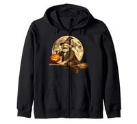 Karl Marx Communism Communist Jack O Lantern Moon Balai Sweat à Capuche