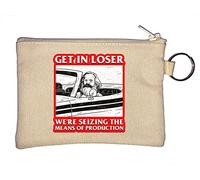 Karl Marx Get in Loser We are Seizing The Means of Production Porte-monnaie Beige