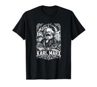 Karl Marx : Le Monde Doit Changer : Les Travailleurs doivent s'unir T-Shirt Graphique avec Valeur, Homme, Noir, XL
