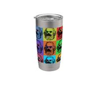 Karl Marx Pop Art, Portrait Revolutioniere, Rétro Vintage Gobelet isotherme en acier inoxydable double paroi