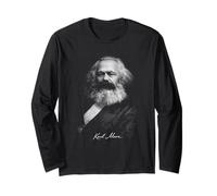 Karl Marx Portrait Socialisme Théorie Politique Icône Manche Longue