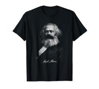 Karl Marx Portrait Socialisme Théorie Politique Icône T-Shirt