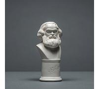 Karl Marx Sculpture en cellulose de qualité supérieure - Fabriqué à la main en Allemagne - Buste - Idée cadeau en blanc - 13 cm