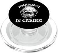 Karl Marx Sharing is Caring Design Politique et socialiste PopSockets PopGrip pour MagSafe
