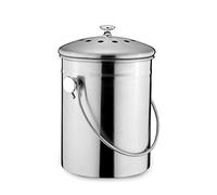 Karl Weis 18525 Poubelle Bio en Acier Inoxydable avec Filtre Anti-odeurs au Charbon Actif dans Le Couvercle, 3 l