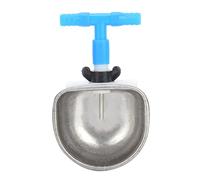 Karlak Abreuvoir pour Lapin en Acier Inoxydable, Installation en T, Fixation par Plaque de Serrage, Structure Raisonnable, Utilisation Pratique, Pas de Poils de Lapin Mouillés, (Tee-Shirt Siamois)