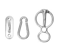 Karlak Anneau d'attache en Acier Inoxydable pour Cheval, équipement Sûr et | Durable et réutilisable, Méthode d\'attache flexible, Idéal pour la formation, Installation simplifiée