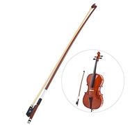 Karlak Archet de violoncelle octogonal bien équilibré en bois du Brésil 4/4 Archet de violoncelle crin de cheval Bâton rond Grenouille en ébène