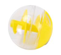 Karlak Boule Distributrice de Friandises pour Chat, Jouet Interactif pour Une Récréation Engageante et Une Alimentation Lente Chats et Chatons, Plastique Durable, 1 unité (Jaune)