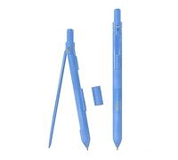 Karlak Boussole professionnelle avec crayon mécanique Outils de dessin de géométrie mathématique avec mines de 0,7 mm et 6 gommes et règle Fournitures de papeterie pour étudiants, enseignants,