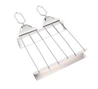 Karlak Brochettes de Barbecue en Acier Inoxydable, Fourchettes de Barbecue Durables Résistantes à L'érosion pour le Camping et le Pique-nique 2 Pièces