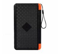 Karlak Chargeur Solaire 10 000 MAh, Batterie Externe Portable avec Panneaux Pliables pour Usage Extérieur Noir Orange