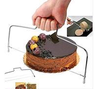 Karlak Couteau à Gâteau Réglable pour Gâteaux à étages (Silver) | au fil d\'acier inoxydable, Surfaces lisses faciles à obtenir, Convient à toutes les tailles de gâteaux, Conception légère