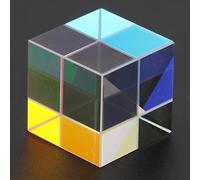 Karlak Cube Optical Glass Prism, Outil Pédagogique (2 * 2 * 2cm) | Six faces pour le passage de la lumière, Parfait pour la décoration, Produit des effets de filtre, Excellente clarté