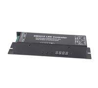 Karlak DMX512 Contrôleur LED avec 4 Canaux | Compatible avec RVB, réglable 12-24 V, matériau en acier inoxydable.