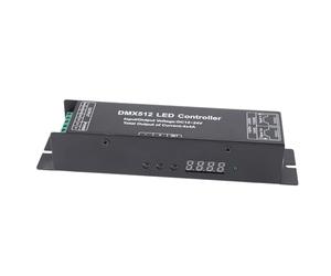 Karlak DMX512 Contrôleur LED avec 4 Canaux | Compatible avec RVB, réglable 12-24 V, matériau en acier inoxydable.