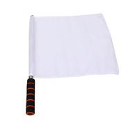 Karlak Drapeau D'arbitre Sportif, Drapeau de Signalisation Portable Haute visibilité avec Poignée Confortable pour Football, Volley-ball, 1 unité (Blanche)