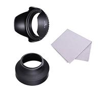 Karlak Ensemble de pare-soleil 67 mm avec pare-soleil en forme de fleur T + pare-soleil pliable en caoutchouc + chiffon de nettoyage pour objectif Canon EOS 7D 70D 77D 80D 90D Rebel T7i T6i T6s pour