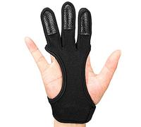 Karlak Gants à trois doigts, 1 paire de gants de tir à l'arc en cuir, accessoires de protection à trois doigts pour tir à l'arc