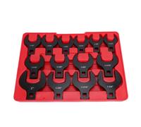 Karlak Jeu de Clés à Pied-de-biche Jumbo, Outils Robustes en Forme L pour L'entretien des équipements Industriels, Oxyde Noir, Entraînement 1/2 Pouces, 14 Pièces