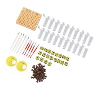 Karlak Kit de Greffage D'élevage de Reines avec 110 Coupelles Cellulaires et 5 Outils Greffage pour L'apiculture, Système Production Reines