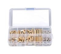 Karlak Laiton M3 Entretoise Kit, 120 Pièces Assorties | Matériau en laiton durable, utilisation dans divers domaines, facile à nettoyer, taille standard, bonne conductivité