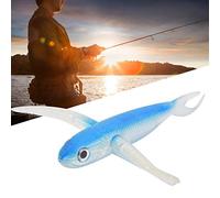 Karlak Leurre de Pêche Vif de 6,7 Pouces, Conception Poisson Mouche simulé pour Le Bar et Le Poisson musqué, Bleu (Bleue)