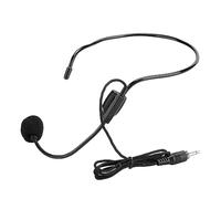 Karlak Microphone à Tête Filaire, Casque, Micro, d'oreille, Unidirectionnel, Anti-Bruit, Son Clair, Bouchon à Vis de 3,5 Mm avec Pare-Brise pour Lecture, Enseignement, Discou