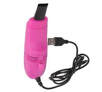 Karlak Mini Aspirateur de Bureau pour Cheveux et Miettes (Rose Red) | Conception compacte, forte aspiration, alimenté par USB, adapté à diverses surfaces