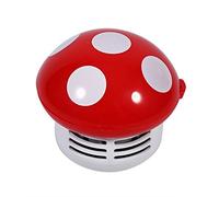 Karlak Mini Aspirateur, Design Champignon Mignon, 6 Couleurs (Red) | Matériau PA de haute qualité, taille compacte, poussière et miettes faciles à nettoyer