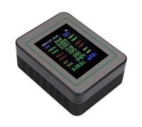 Karlak Moniteur D'air TVOC PM2.5, Détecteur de qualité de L'air 12 en 1 avec écran Couleur de 2,8 Pouces, Données en Temps Réel et Graphique de Tendance, Batterie Intégrée de 2 000 MAh (MT14 Noir