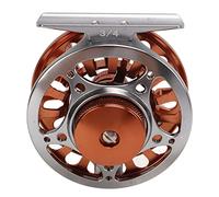 Karlak Moulinet de Pêche à la Mouche Frein Efficace Alliage D'Aluminium | Traitement CNC, 3 roulements scellés, design bicolore, pêche en plein air