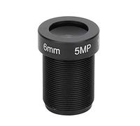 Karlak Objectif de Caméra 5MP, Monture M12 à Focale Fixe de 6 Mm pour la | Résolution HD 5MP, Ouverture F2.0, Champ de 32°, Format D'image 1/2,5, Boîtier ABS