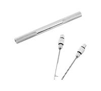 Karlak Perceuse à Appâts de Pêche en Alliage D'aluminium, Kit D'aiguilles à Crochet, Outil Essentiel 2 en 1 pour Les Pêcheurs, Portable 5.1 "x 0.3" (Argent)