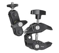 Karlak Super Clamp Crab Clamp Magic Arm Double Support de Montage pour Rotule Rotatif à 360° en Alliage D'aluminium Charge de 1,5 Kg Vis 1/4" Filetage 3/8" avec Support à Rotule