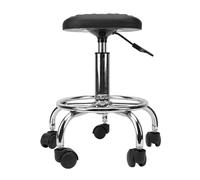 Karlak Tabouret de Pédicure Roulant Réglable et Confortable, Pivotant à 360 Degrés pour Salon de Manucure et Usage Domestique, Cuir PU 25x15cm