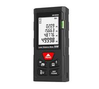 Karlak Télémètre avec Mesures Précises, Opération Facile, Grand écran LCD rétroéclairé pour Les Professionnels du Bricolage, Niveau à Bulle et Arrêt Automatique (SW-MS50 (Mesure 0,05~50 M))
