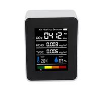 Karlak Testeur de qualité d'air avec Mesure en Temps Réel du CO2 et des COV | Analyse de l\'air intérieur, détection de la température, opération simple, boîtier ABS