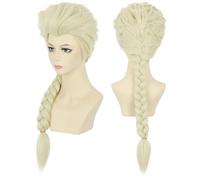 Karlery Perruque Ressée Longue Blonde pour Carnaval Halloween Cosplay Déguisement Party