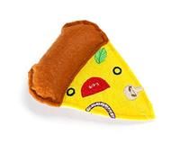 Karlie 521591 Pizza Jouet pour Chat en Textile Jaune 10,5 cm