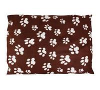 Karlie 61544 Coussin Rectangulaire En Polaire Pour Chien Motif Traces De Patte Marron 91