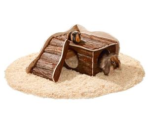 Karlie - 84240 - Maisonnette en bois pour rongeurs - Avec rampe d'accès - 40 x 50 x 25 cm