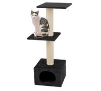 Karlie Arbre à Gratter Emeraude Noir pour Chats,Place à Dormir & Montée,3 Ebene