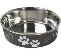 Karlie Ascar - Gamelle pour chien - Acier inoxydable - Noir - 1500 ml - Diam. 19-21 cm