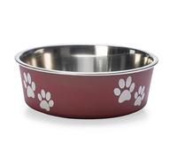 Karlie Ascar Gamelles pour Chien en Acier Inoxydable Rouge foncé 450 ML Diamètre 12-14 cm