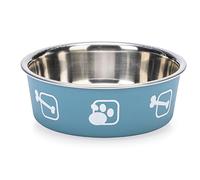 Karlie Ascar Kena Gamelle pour Chien en Acier Inoxydable Bleu 300 ML Diamètre 10-12 cm