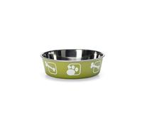 Karlie Ascar Kena Gamelle pour Chien en Acier Inoxydable Vert 800 ML Diamètre 15-17 cm