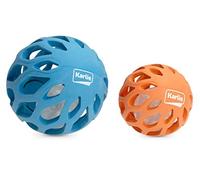 Karlie Balle grillagée avec Boule Lumineuse LED TPR Orange Ø 8,3 cm