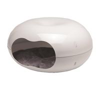 Karlie Chat Accueil You Zoo Donuut Nid pour 47x27x49cm Blanc Insert en Plastique