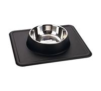 Karlie Dex Gamelle en silicone et inox Noir 350 ml